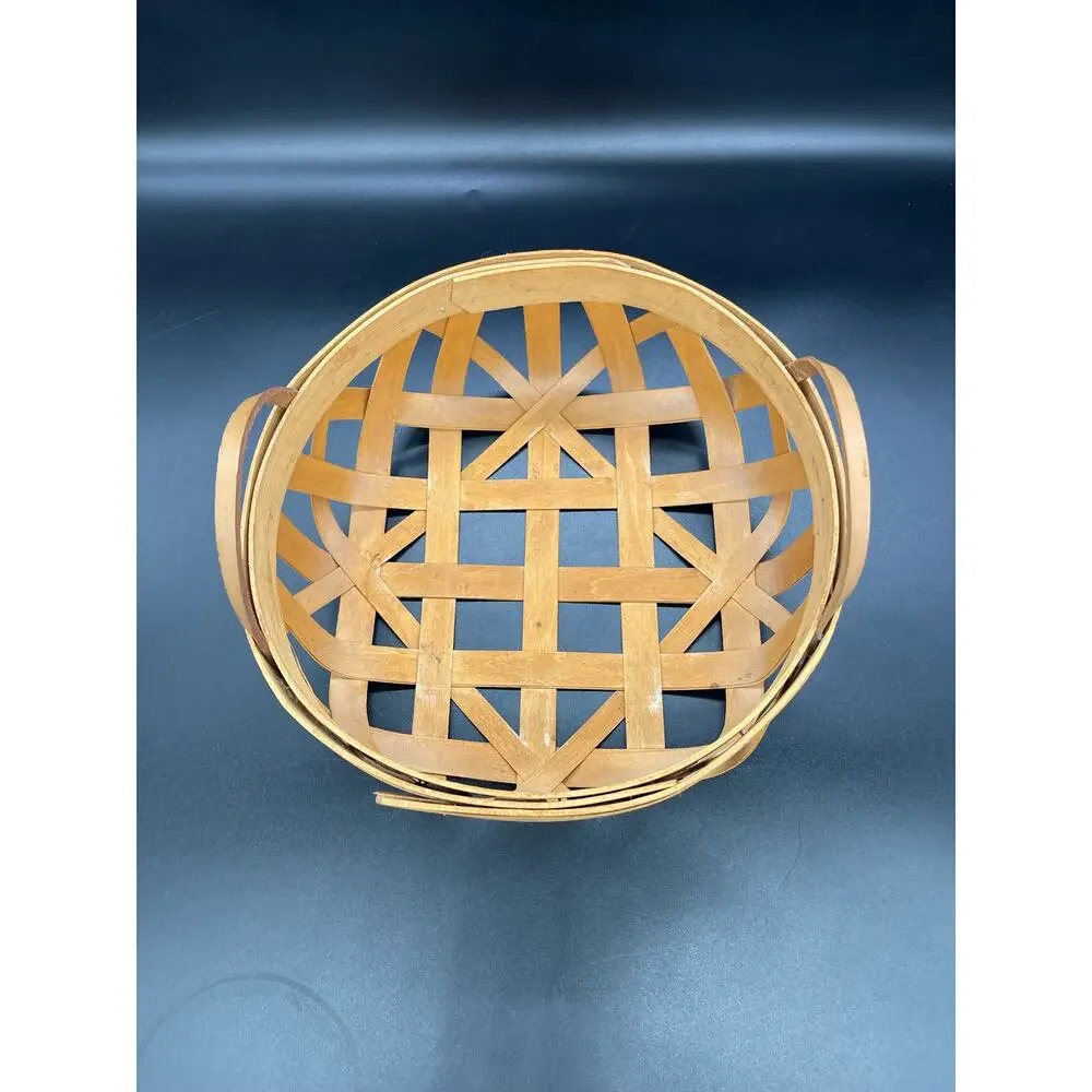 Henn Open Weave Basket with Handles 9.5”